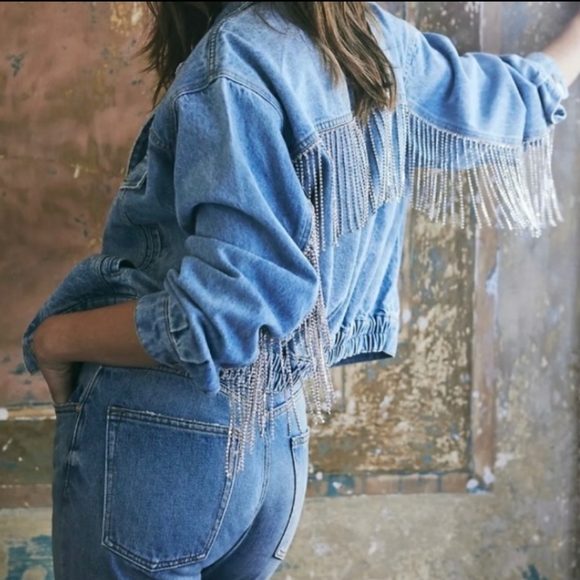 Free People Jackets & Blazers - ⚜️FREE PEOPLE Comet Denim Bomber Jean Jacket